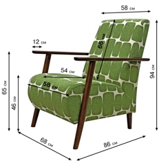 Кресло «Мантис» - габаритные размеры